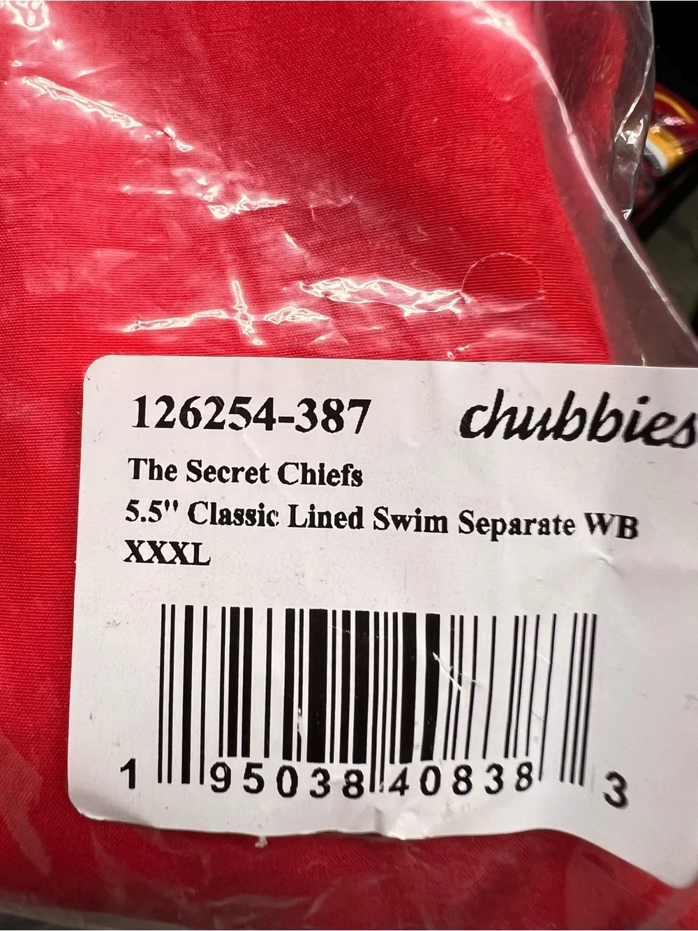 New Chubbies Kansas City Chiefs 5.5” Classic Lined Swim‎ Shorts Trunks